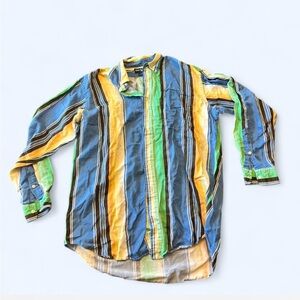 Ralph Lauren Blake Striped Silk & Linen Shirt